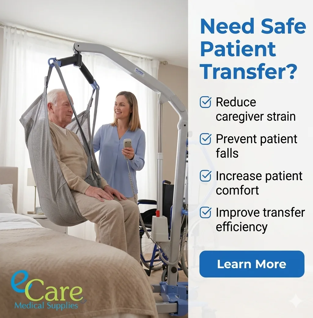 Lift a Loved One Safely From Bed to Chair - No Strain, No Risk. Buy or Rent a Hoyer Lift Today