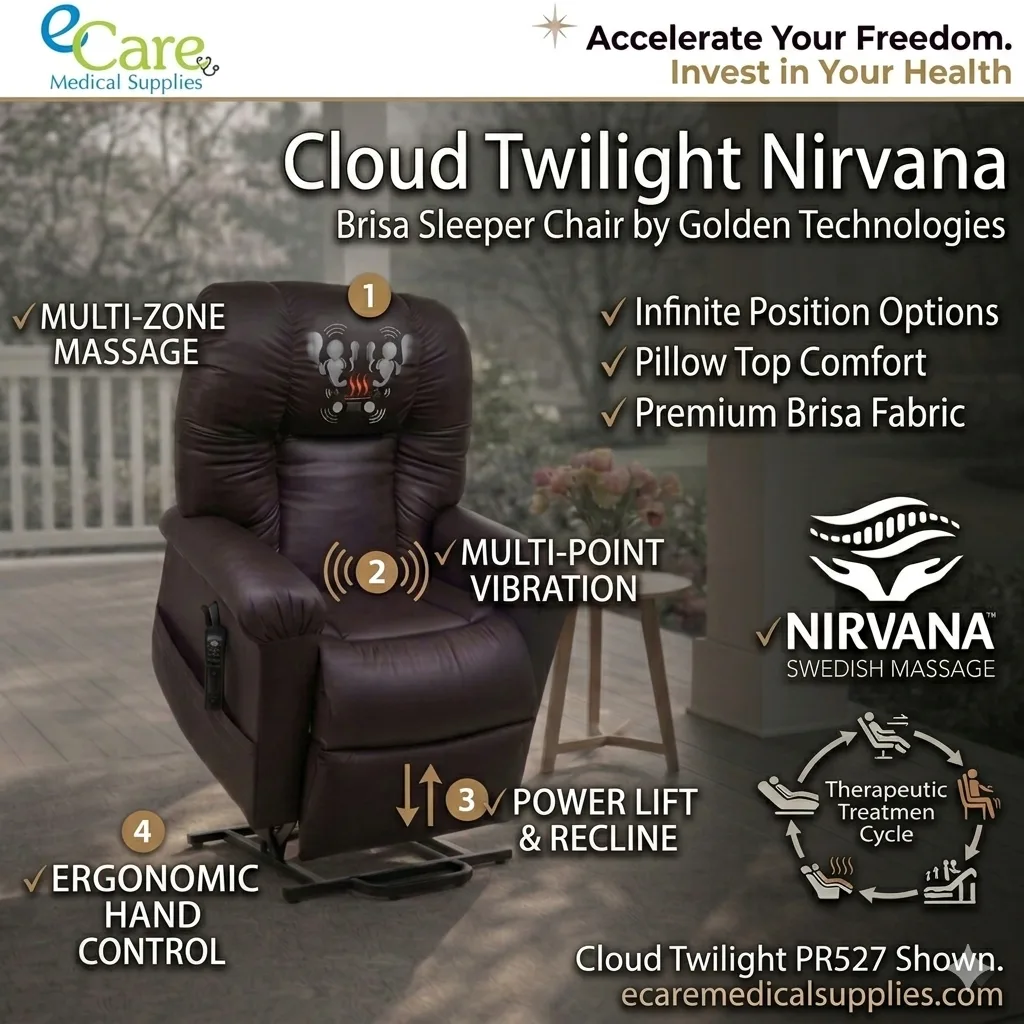Nirvana Massage Meets Infrared Heat - Pure Relaxation. Buy or Rent the Cloud Twilight Recliner Today