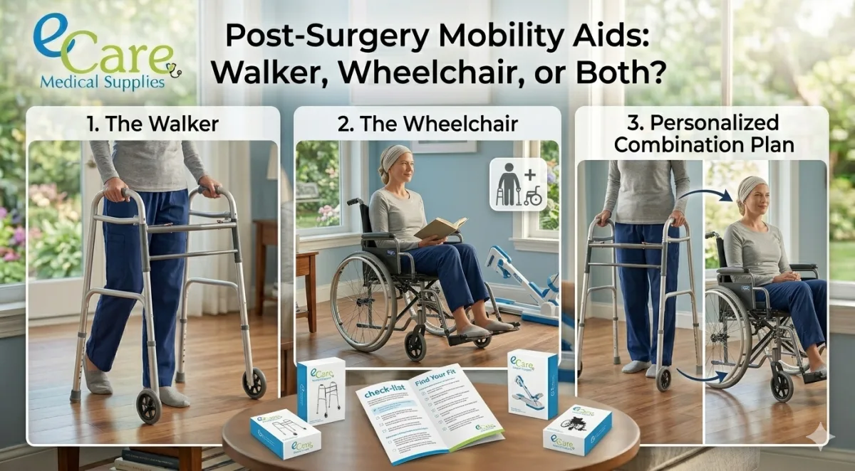 Pick the Right Mobility Aid to Move Safely at Home - Buy or Rent Your Post-Surgery Equipment Today