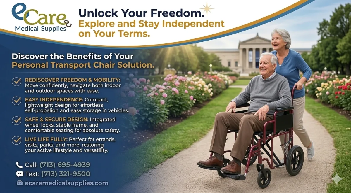 Easy to Push, Fold & Travel With - Discover the Benefits of a Transport Chair. Buy or Rent Today