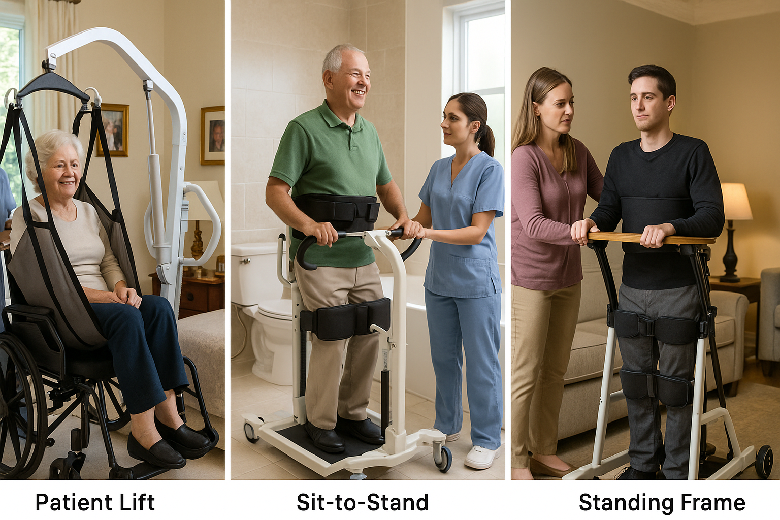 What is the Difference Between a Hoyer Patient Lift, Sit-to-Stand Transfer Aid, and a Stander for Adults with Disabilities?