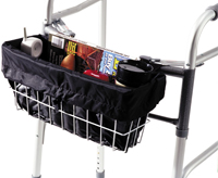 Walker Basket Liner With Handy Zippered Pocket