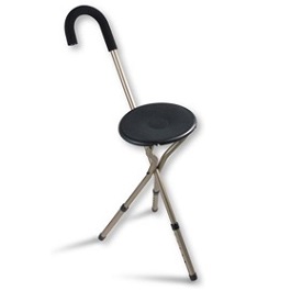 folding seat cane adjustable height 225lbs capacity
