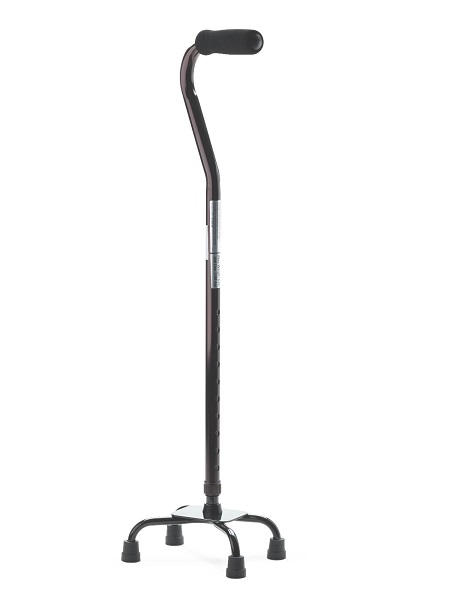 Aluminum Quad Cane with Small Base-300 Lbs Capacity