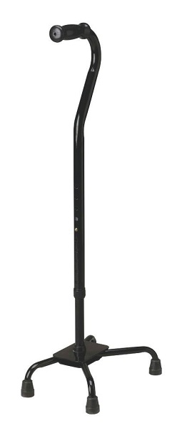 Bariatric Aluminum Quad Cane with Large Base-500 Lbs Capacity