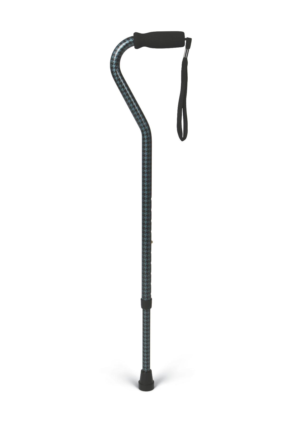 OFFSET HANDLE FASHION CANE BLACK: OFFSET HANDLE FASHION CANE BLACK