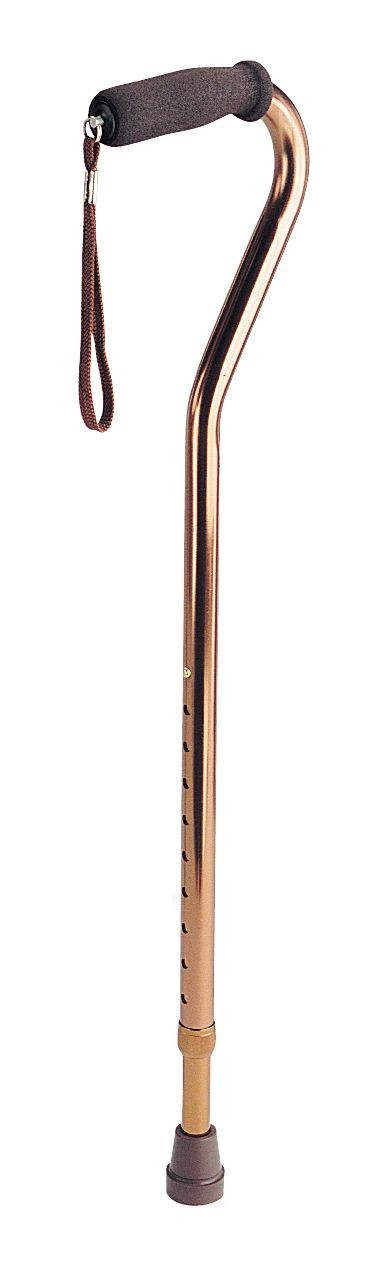 OFFSET HANDLE FASHION CANE BRONZE: OFFSET HANDLE FASHION CANE BRONZE