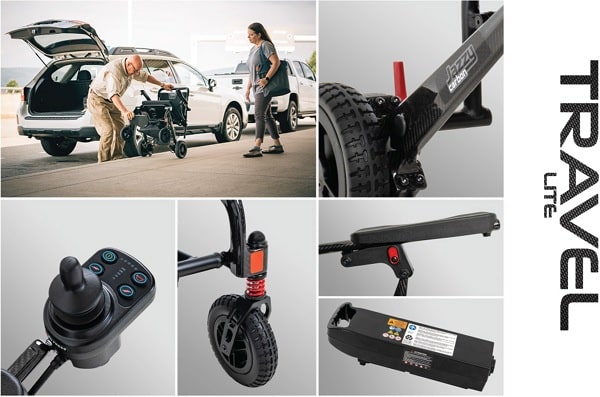 Jazzy Lite Carbon Frame Electric Power Wheelchair -300 Lbs Cap