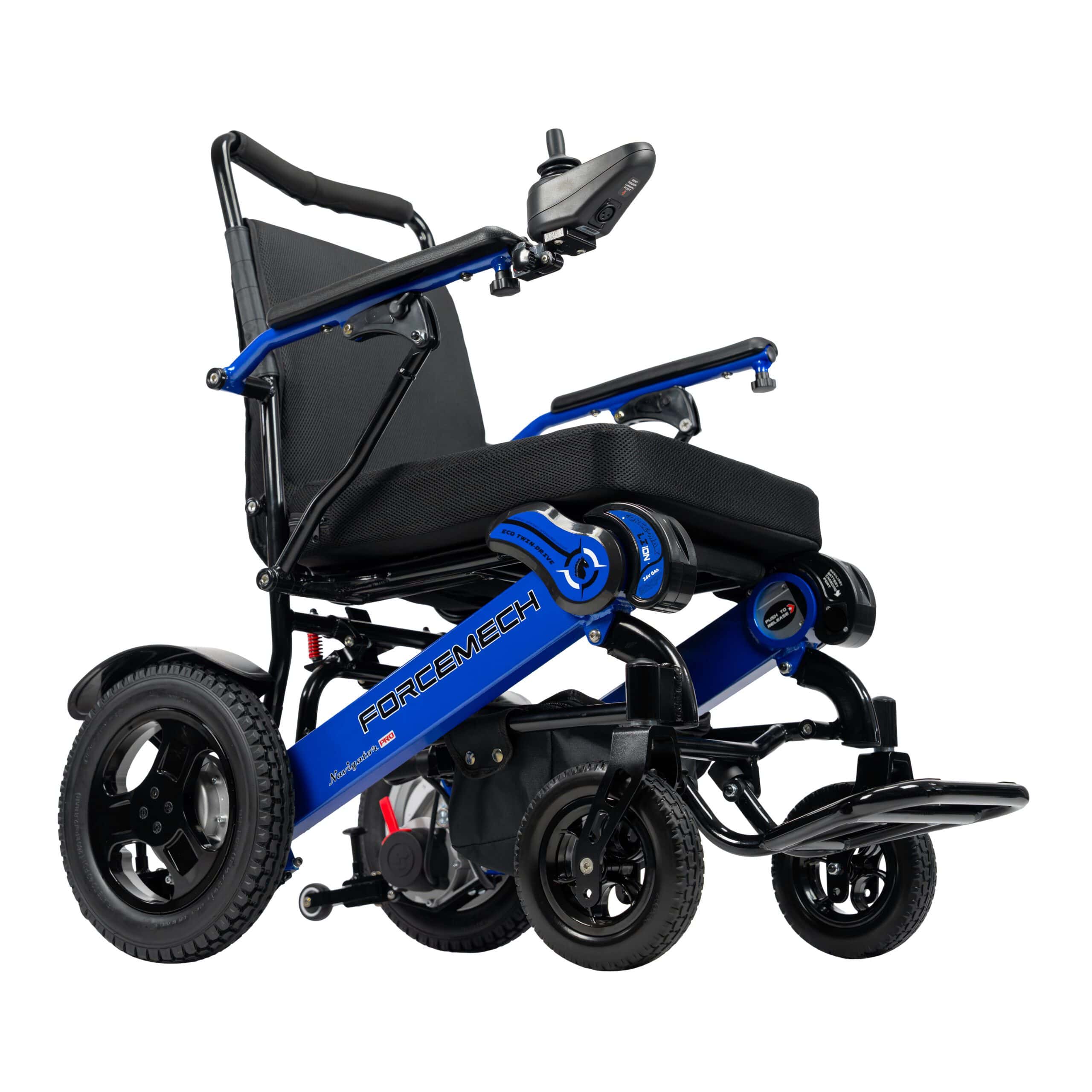 Forcemech Navigator PRO - Heavy Duty All Terrain Folding Electric Wheelchair 400Lbs Cap