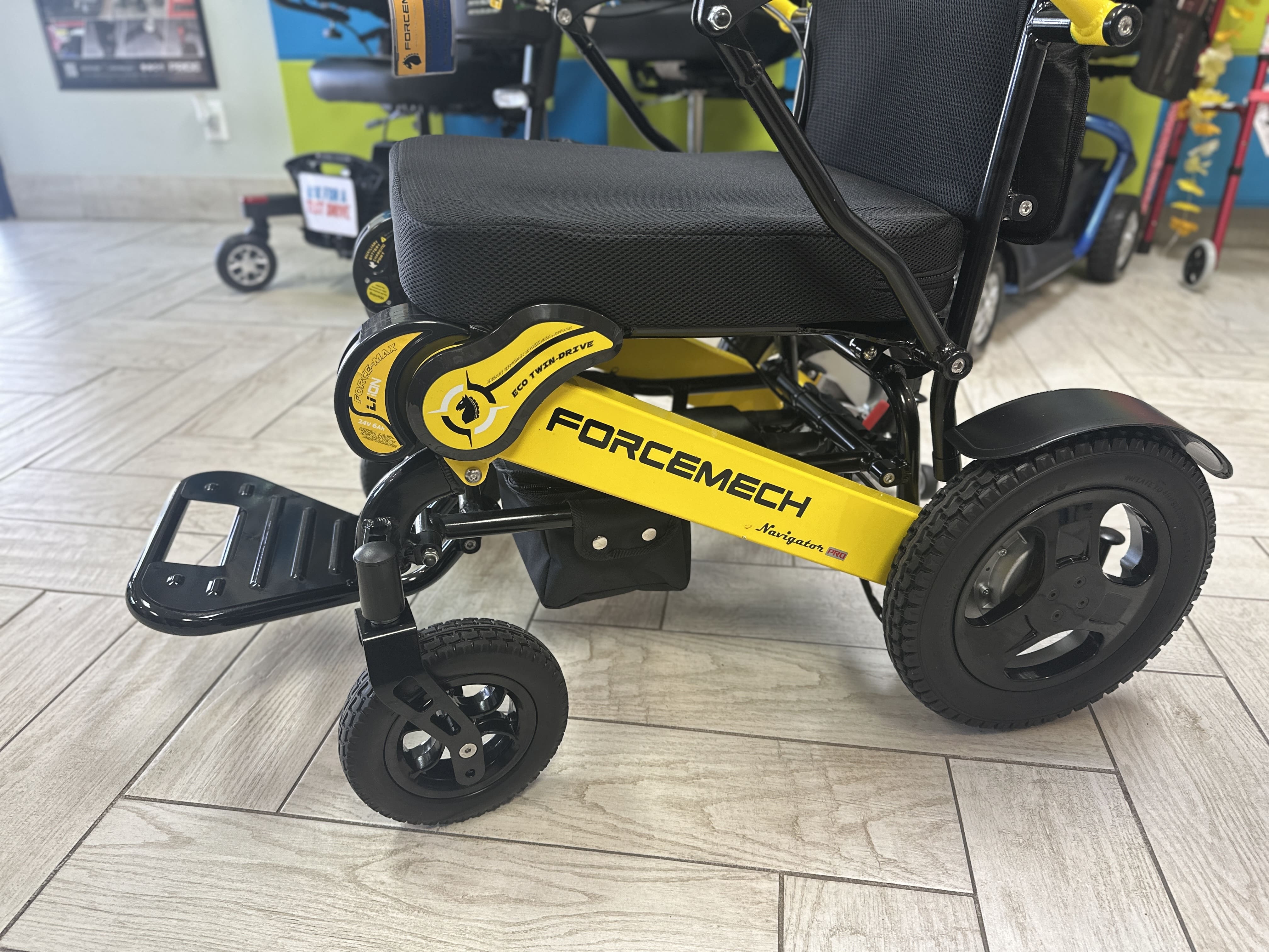 Forcemech Navigator PRO - Heavy Duty All Terrain Folding Electric Wheelchair 400Lbs Cap