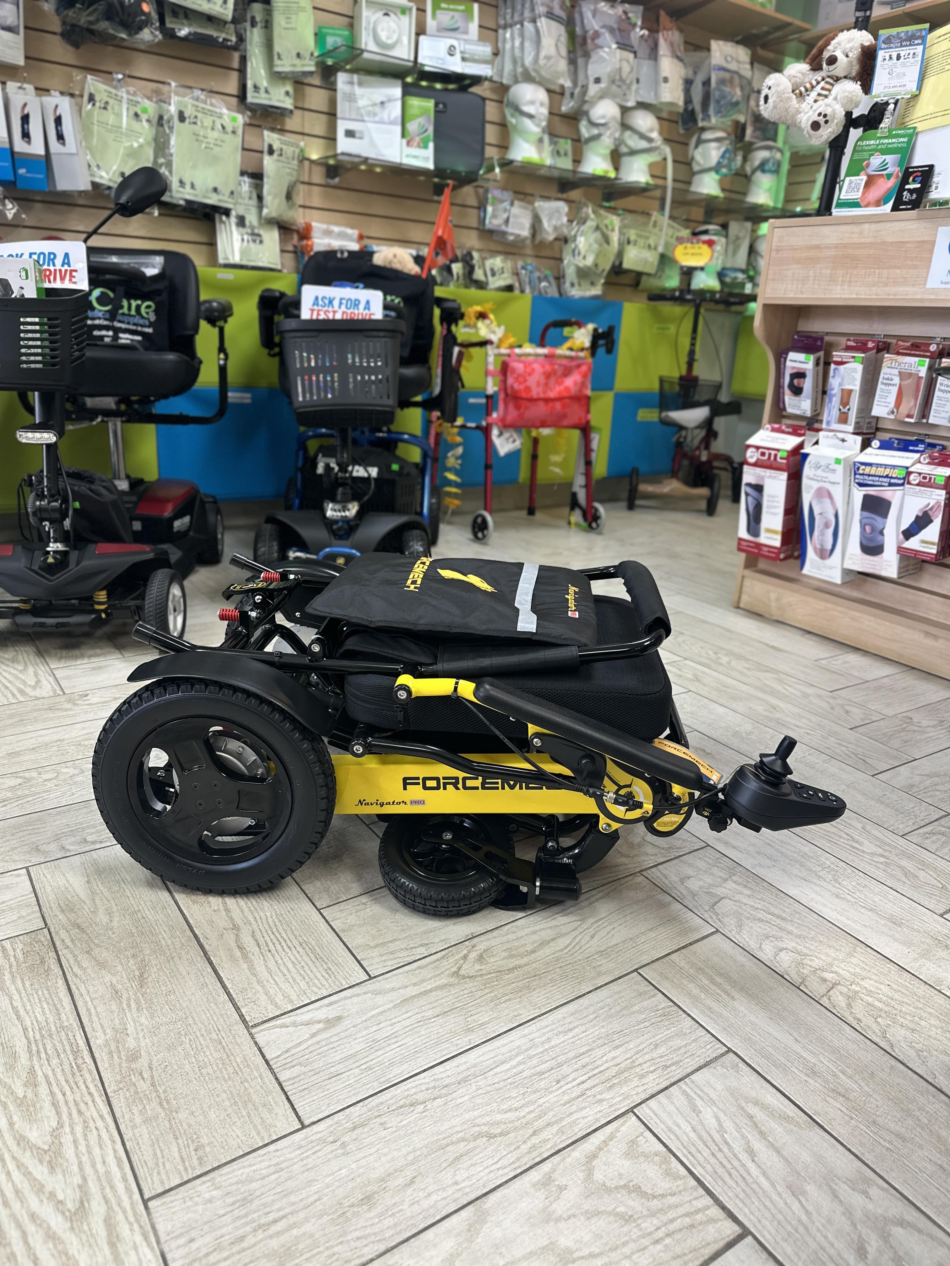 Forcemech Navigator PRO - Heavy Duty All Terrain Folding Electric Wheelchair 400Lbs Cap