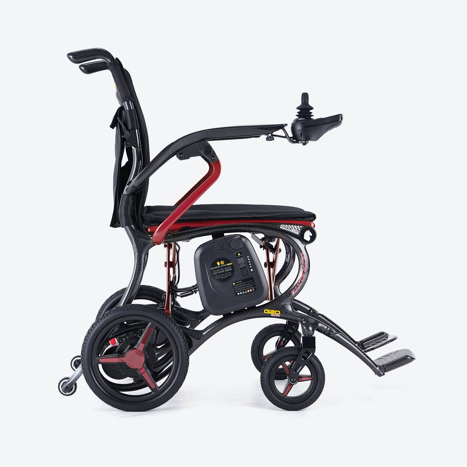 Ultralite G20 Pro Carbon Fiber Folding electric wheelchair - Only 25 Lbs Weight