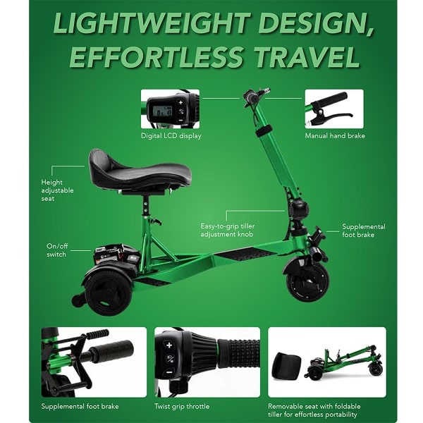 iRide Pride Folding Scooter - 200 Lb Cap