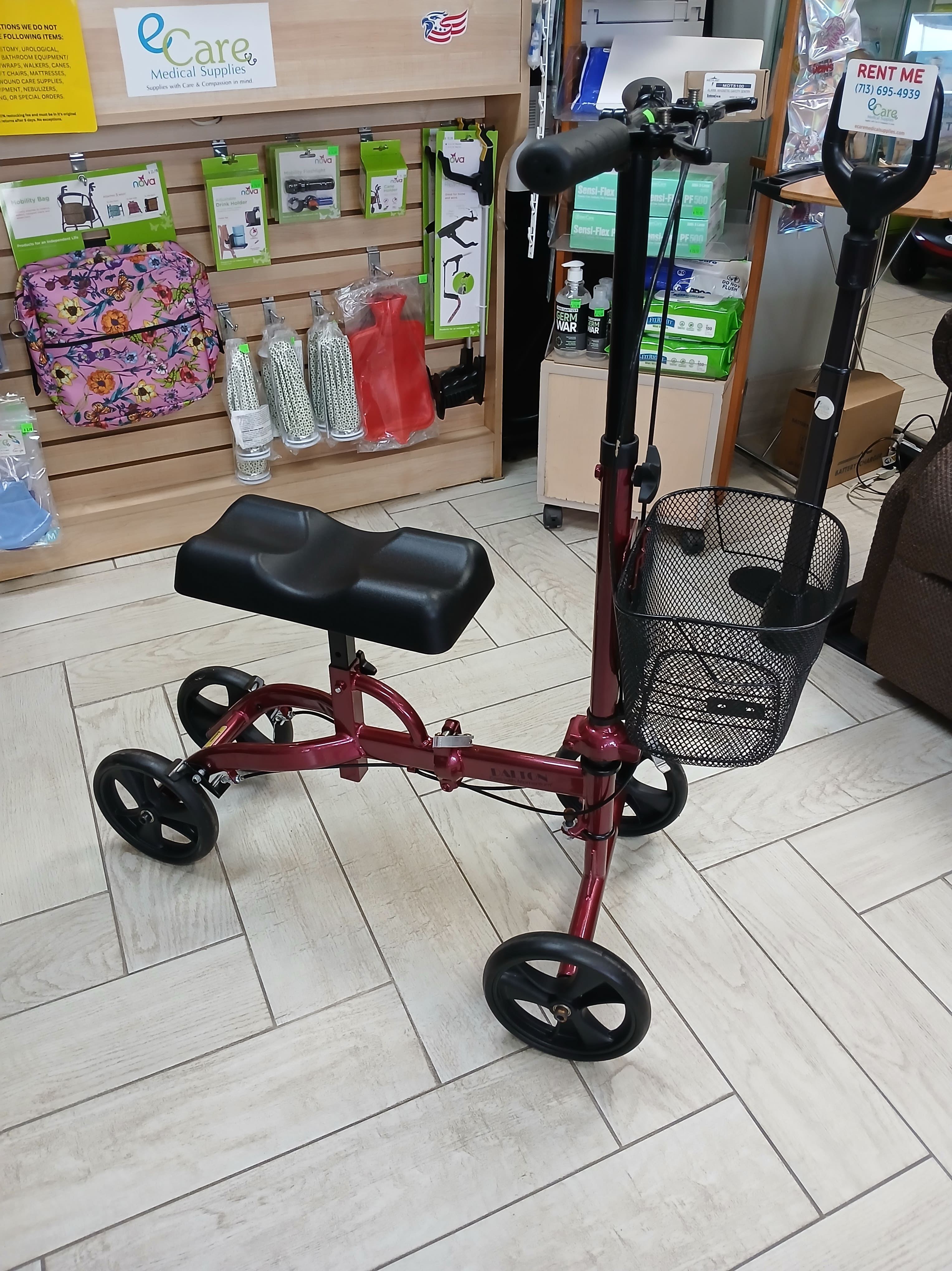 Basic Knee Walker & Knee Cruiser With Basket For Broken Foot or Ankle