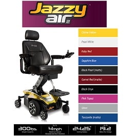 jazzy air power chair power elevating seat 300 lb cap