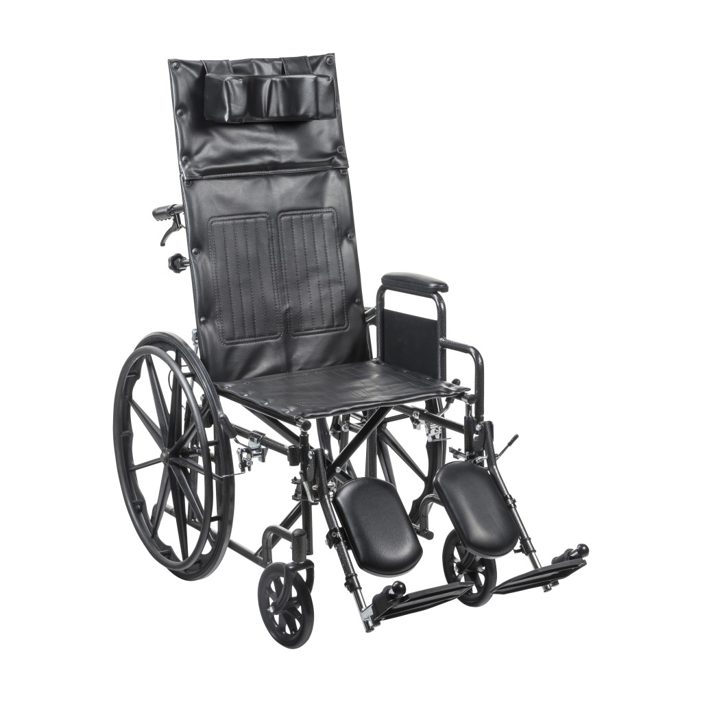 Silver Sport Recliner with Vinyl Upholstery 16W X 16D