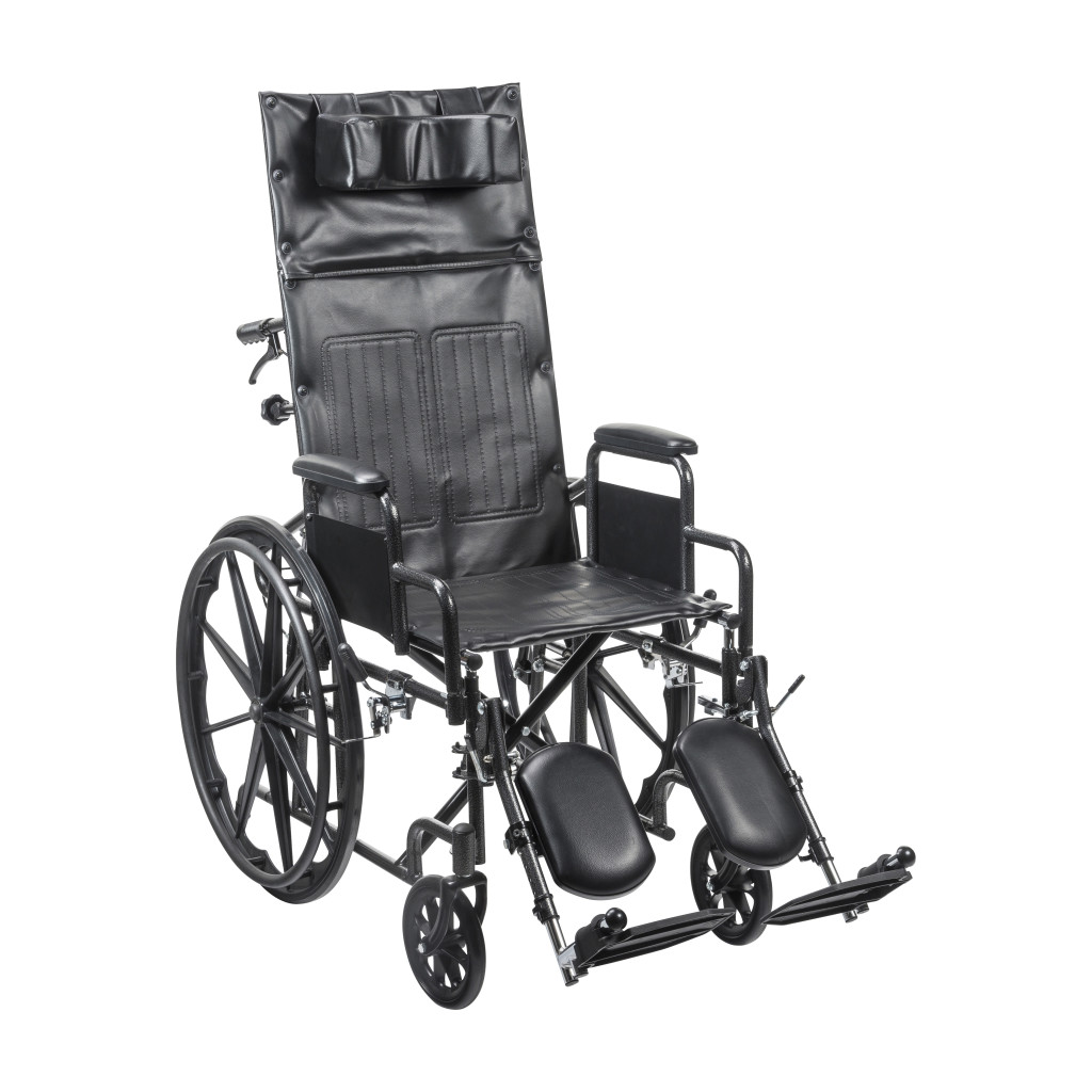 Silver Sport Recliner with Vinyl Upholstery 16W X 16D