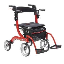 2-in-1 Rollator - Transport Chair Nitro Duet-300 Lb Cap in Houston TX by Drive Medical