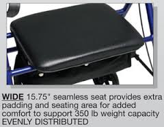 Lumex Set N Go Wide Height Adjustable Rollator