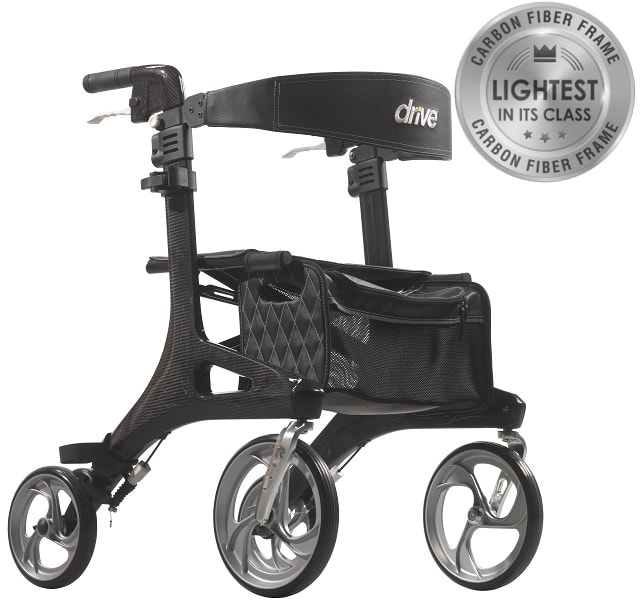 Carbon Fiber Ultra Light Nitro Elite CF Rollator-300 Lb Cap