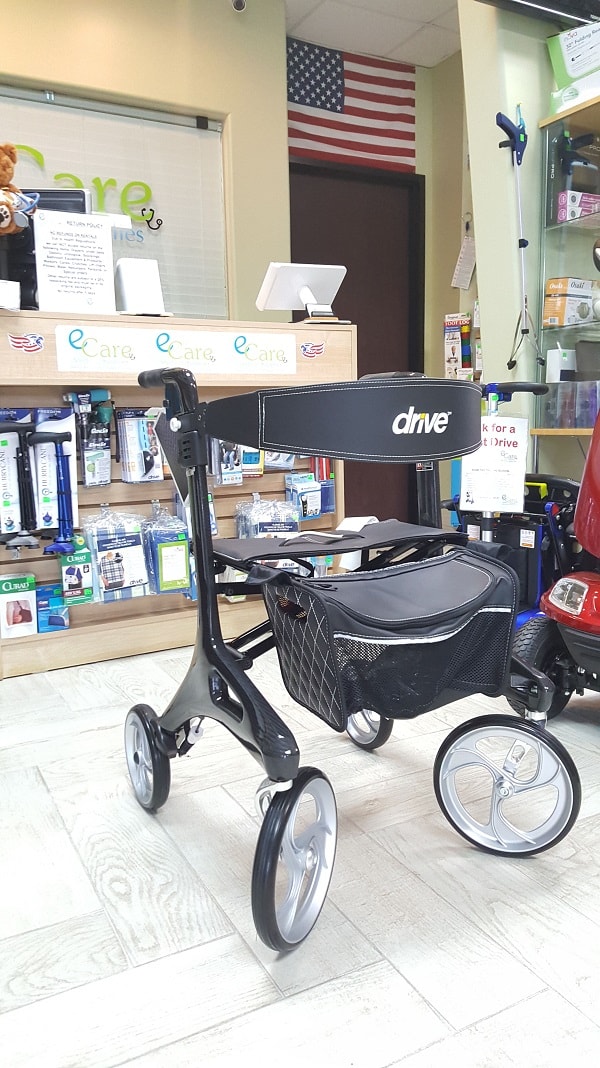 Carbon Fiber Ultra Light Nitro Elite CF Rollator-300 Lb Cap