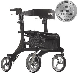 Luxurious Ultra Light Carbon Fiber Nitro Elite Rollator in Houston TX by Drive Medical