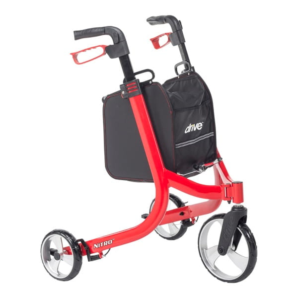 lightweight 3 wheel nitro aluminum rollator