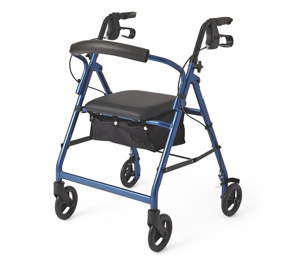 LIGHTWEIGHT ROLLATOR 6" WHEELS ROLLATING WALKER BLUE: LIGHTWEIGHT ROLLATOR 6" WHEELS ROLLATING WALKER BLUE