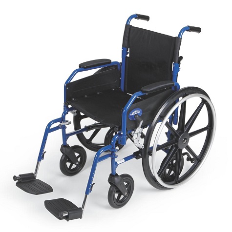 18" Wide Hybrid 2 Transport Chair & Wheelchair-300 Lbs Cap