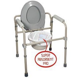 commode bucket liner absorbent pad 12 liners per box