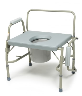 Bariatric Heavy Duty 3 In 1 Drop Arm Commode - 600 Lbs Cap