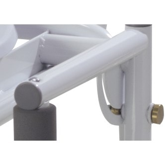 Drop Arm Commode With Wheels and Paddred Armrests - 300 Lbs Cap