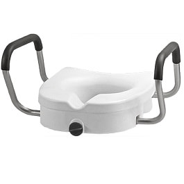5 inches raised toilet seat arms 300 lbs cap