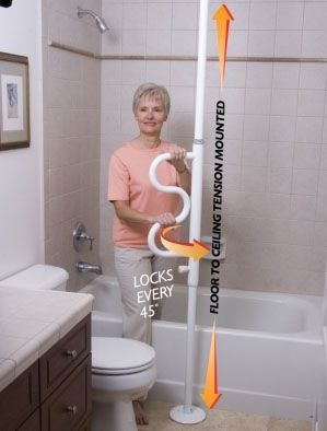 Security Pole & Curve Grab Bar