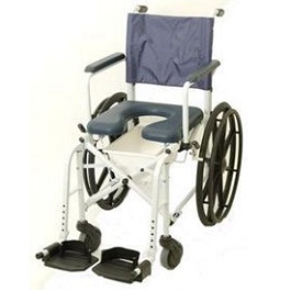 16 inches wide rehab shower commode wheelchair 300 lbs capacity