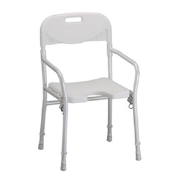fold flat hight adjustable shower chair 250 lbs cap