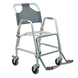 shower transport chair footrest and wheels 250 lbs cap