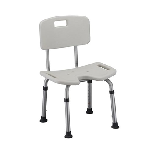 Perineal Opening Shower Chair with Back-300 Lbs Cap