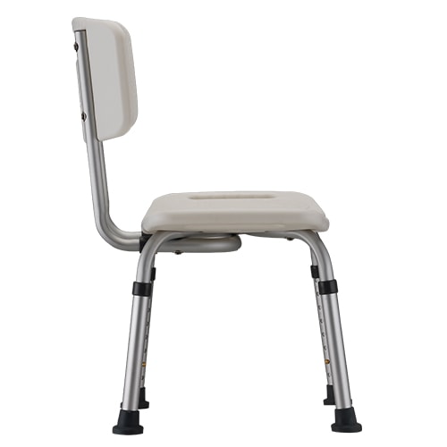 Perineal Opening Shower Chair with Back-300 Lbs Cap