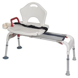 Sliding, Foldable & Adjustable Transfer Bench-300 Lbs Cap. in Houston TX by Drive Medical