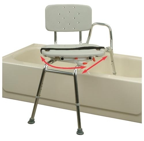 Sliding Transfer Bench With Swivel Seat and Back