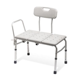 unpadded adjustable transfer bench 300 lbs cap