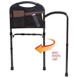 stander mobility bed rail pivoting arm and pockets