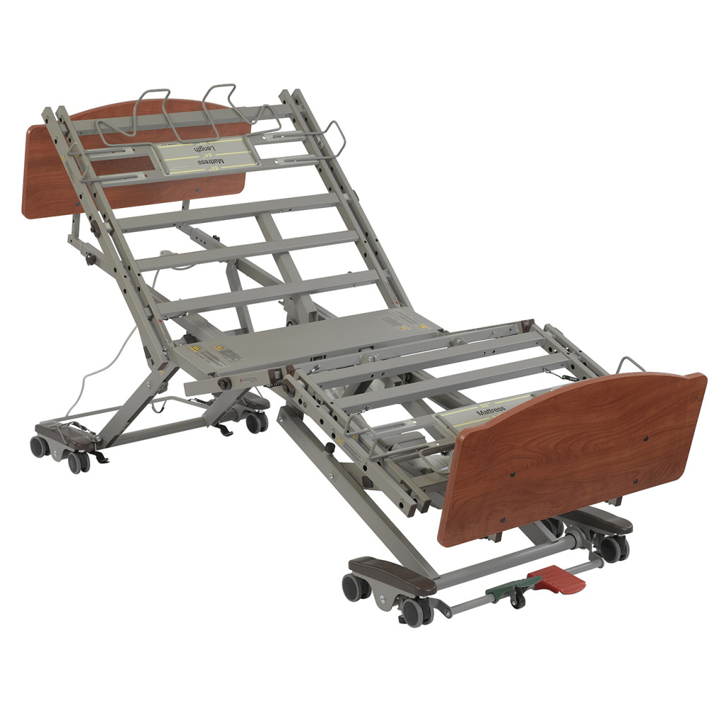 Long Term Care Fully Adjustable Trendelenburg Low Bed