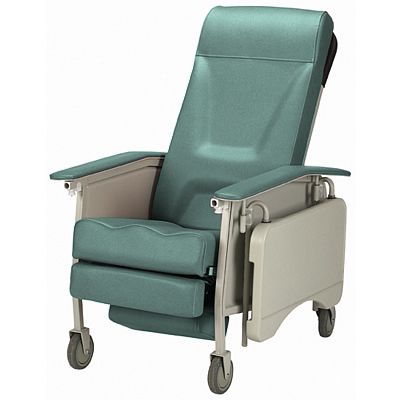 3-POSITION RECLINER GERIATRIC CHAIR DELUXE WIDE JADE: 3-POSITION RECLINER GERIATRIC CHAIR DELUXE WIDE JADE