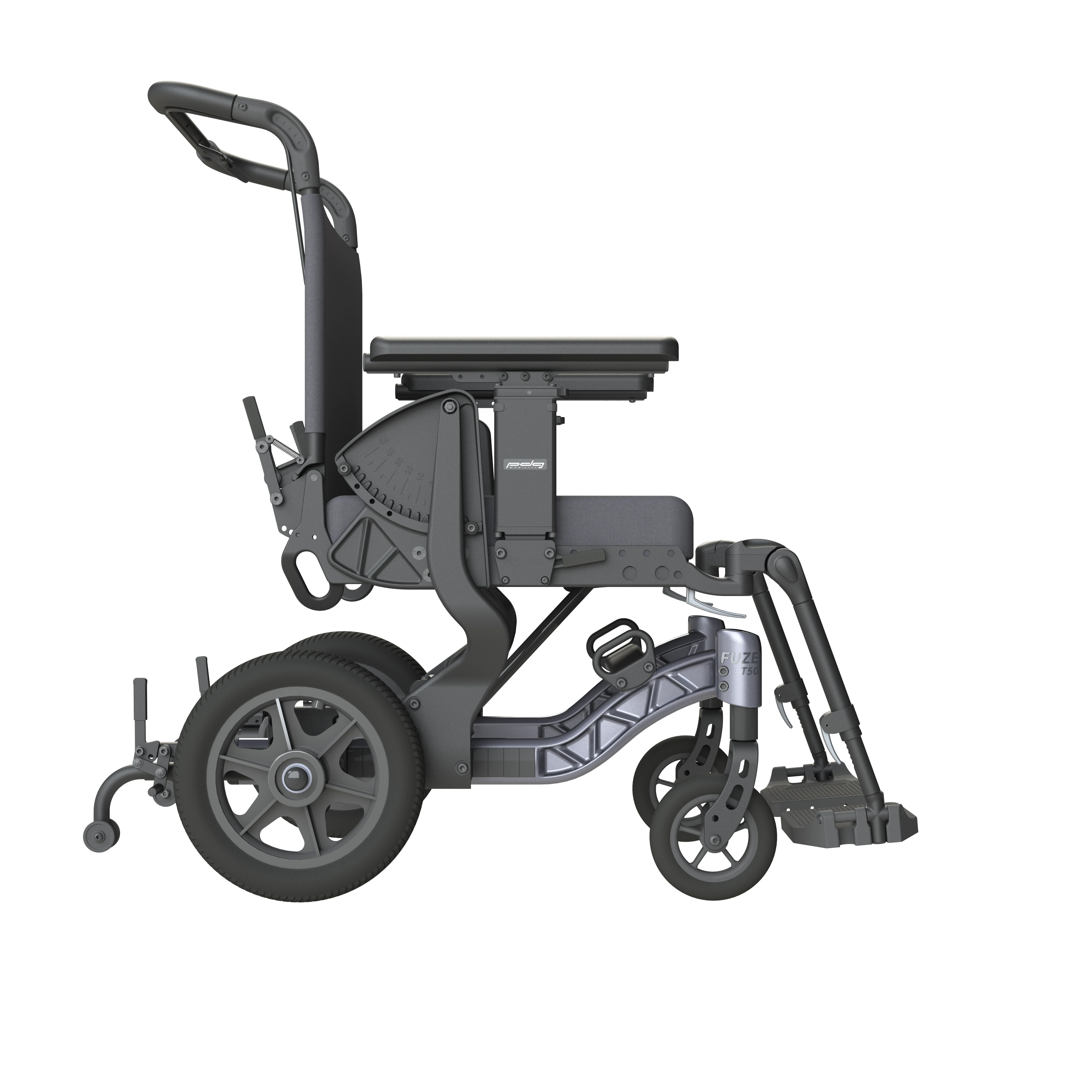 PDG Fuze 150N Manual Tilt Wheelchair with Matrx PB Extra Wide He