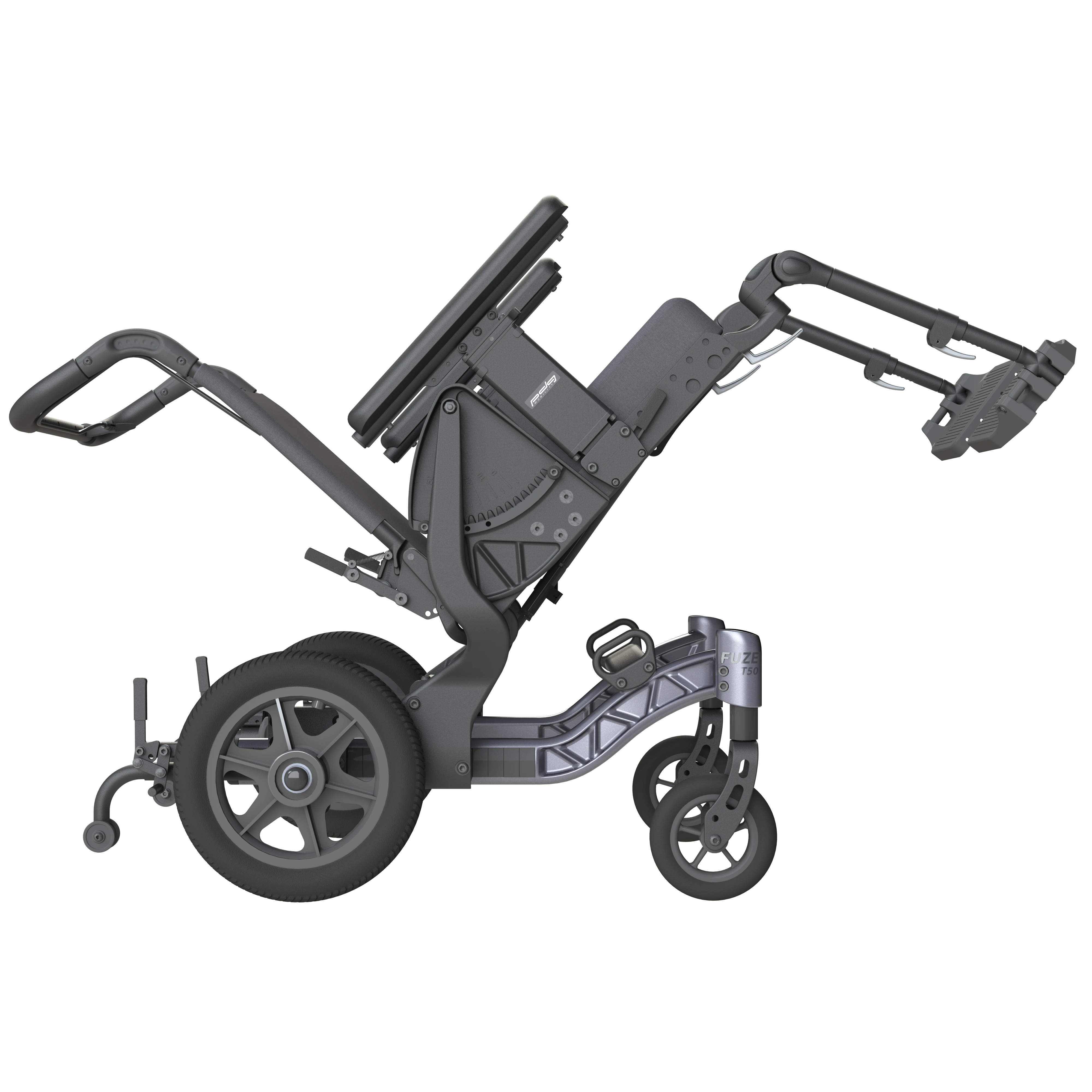 PDG Fuze 150N Manual Tilt Wheelchair with Matrx PB Extra Wide He