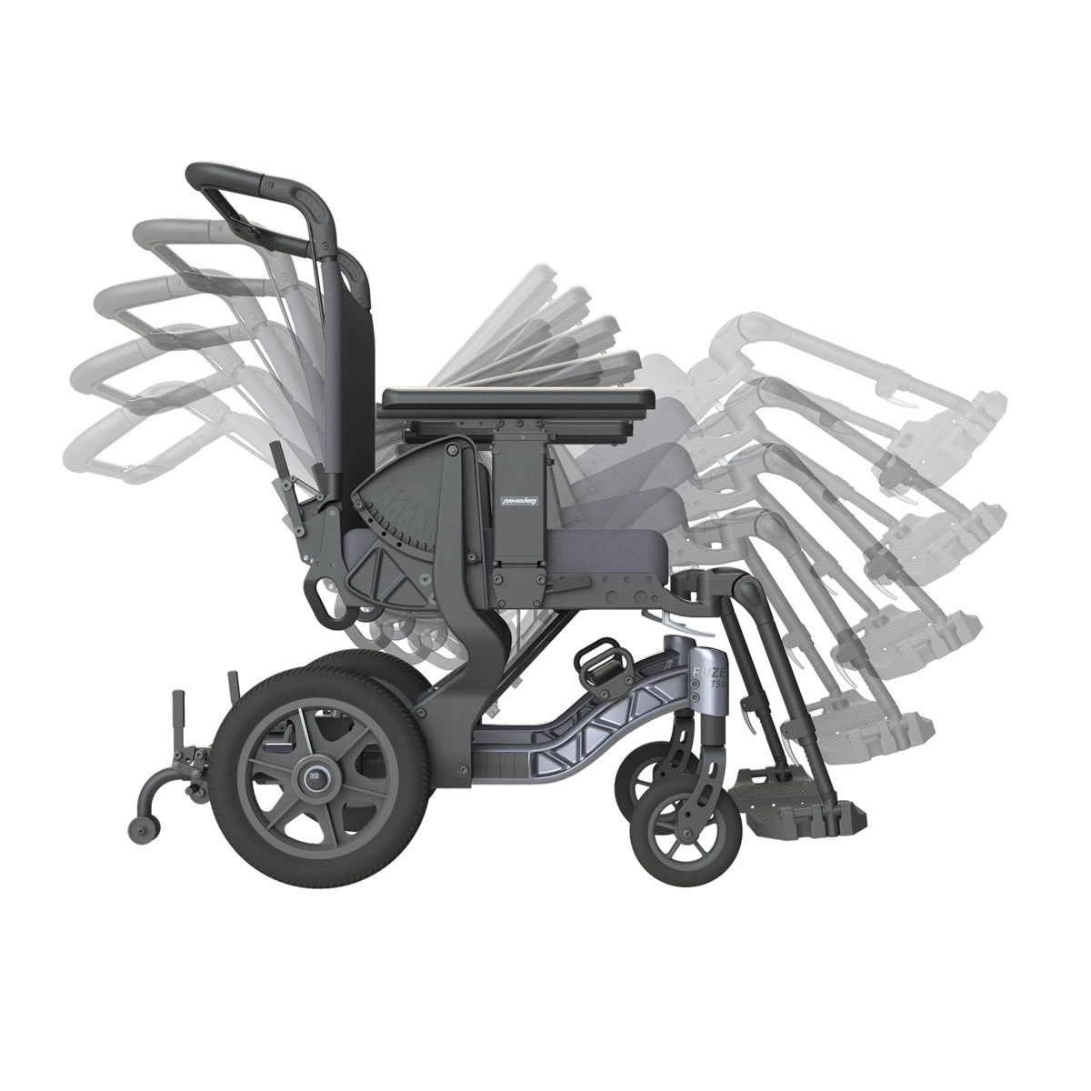 PDG Fuze 150N Manual Tilt Wheelchair with Matrx PB Extra Wide He