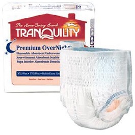 underwear tranquility premium overnight medium size cs72 count