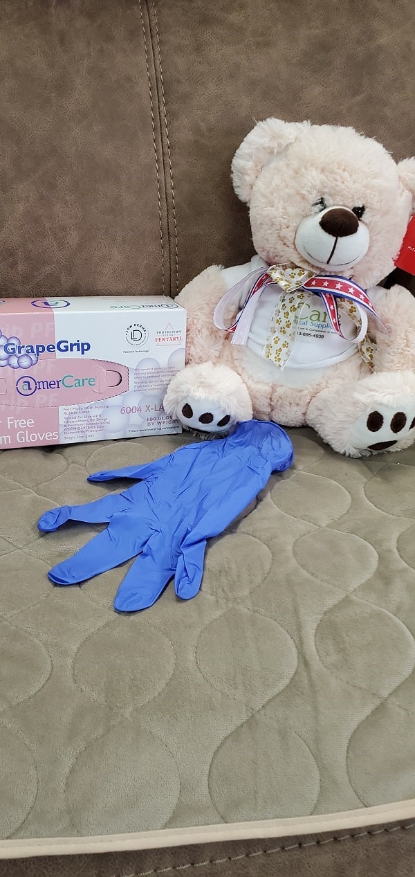 Exam Grade Grape Grip Nitrile Gloves Medium Powder Free - 100 Co